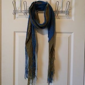 Blue and green scarf